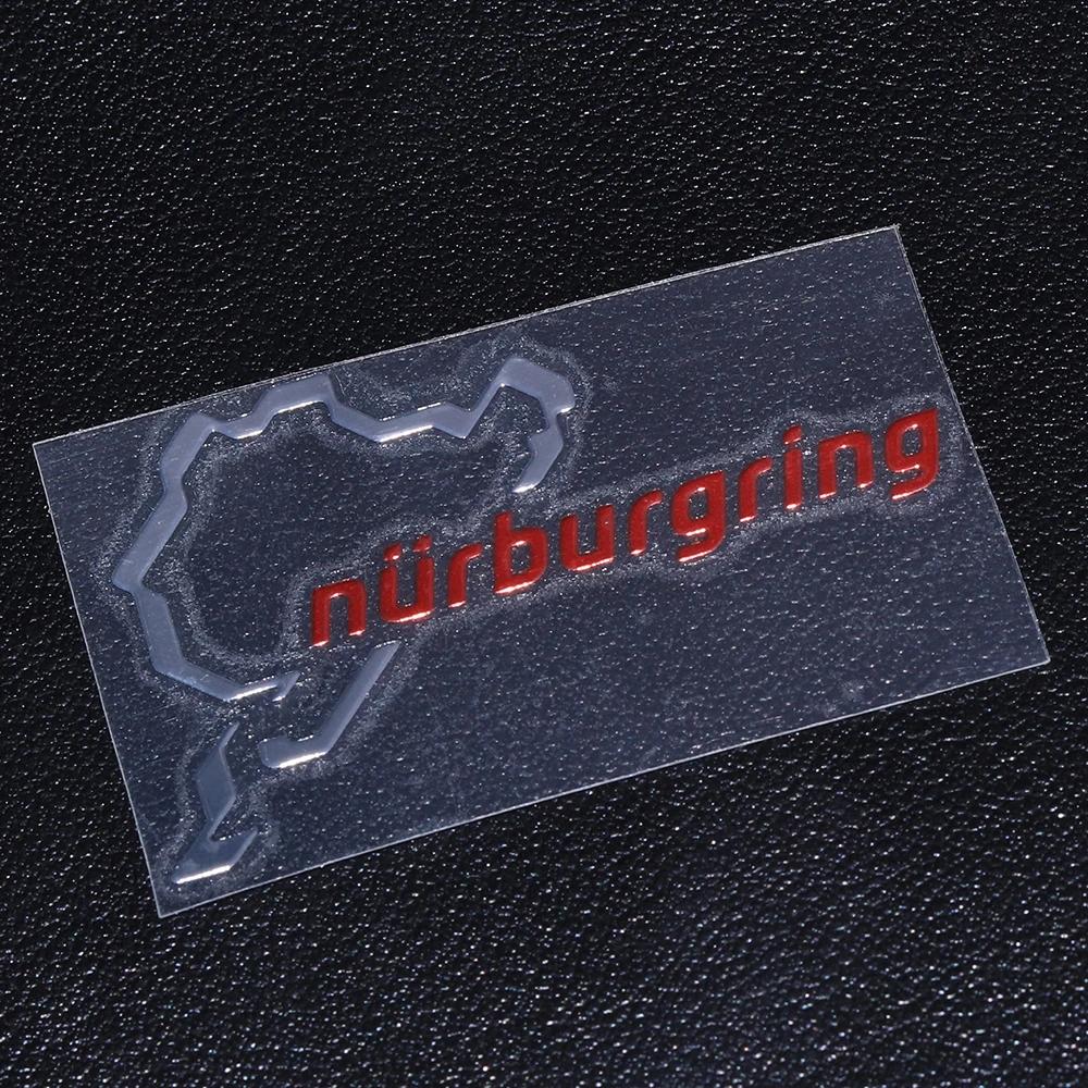 2X Polished Chrome Nurburgring Motor Sport Emblem 3D Dragon Sticker Logo For Race Car Body Motorsport Window Wall Door Laptop 1