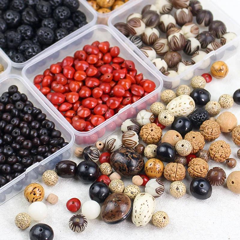 1pack Various Natural Bodhi Seeds Irregular Beads Handicraft Bracelets Necklace Planet Beads DIY Jewelry Accessories Women Men 1
