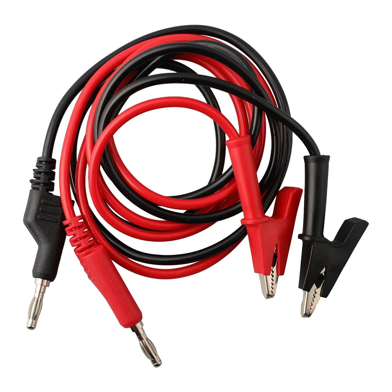 20A 1m Alligator Clip To Banana Plug Test Cable Connector Dual Probe 4mm Crocodile Clip For Multimeter Measure Tool 1