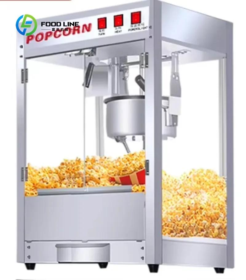 Commercial Use Automatic Large Capacity Heat Preservation Electric Heating Stainless Steel Popcorn Machine 1