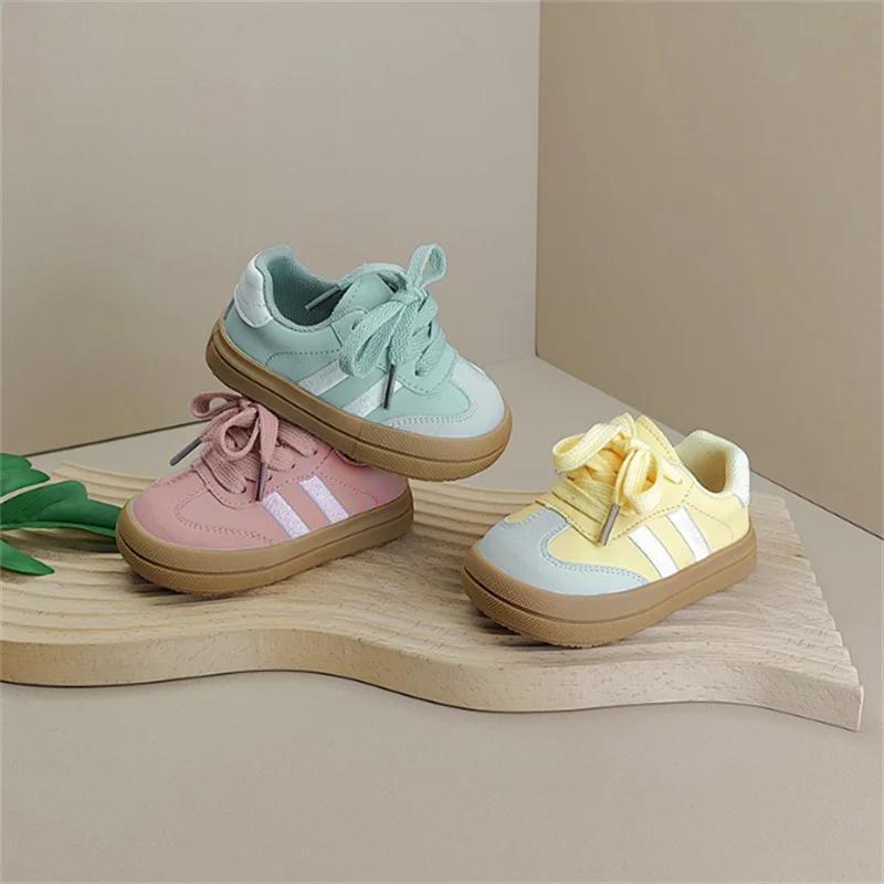 2025 New Spring Baby Shoes Leather Toddler Kids Sneakers Outdoor Boys Tennis Soft Sole Fashion Little Girls Sneakers EU 16-25 1