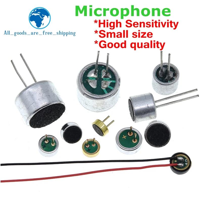 10/30PCS/LOT Microphone 9x7mm 9767 6x5mm 6050 6x2.2mm 6022 4.5x2.2mm 4522 4x1.5mm 4015 Electret Microphone with 2 pin pick-up 1