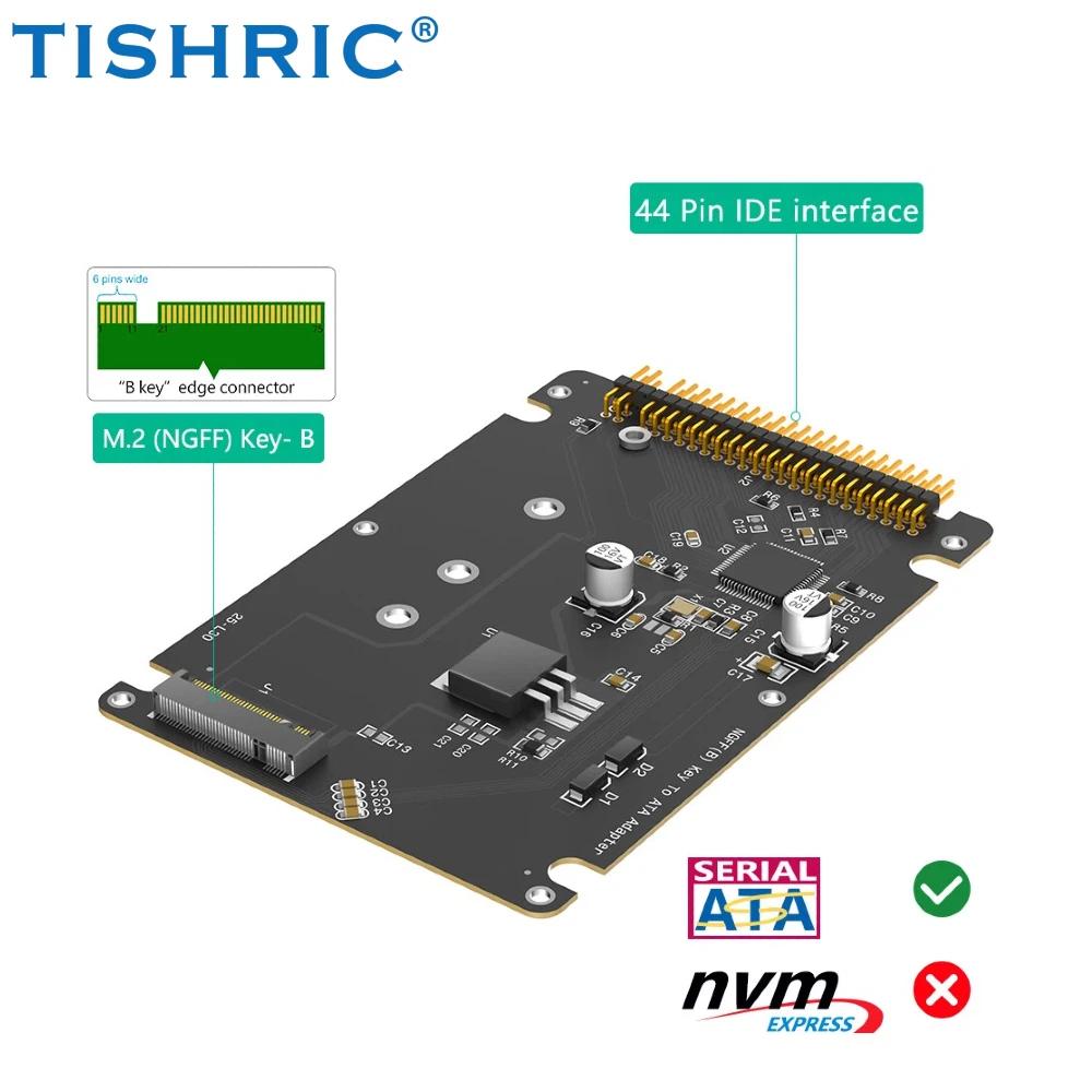 TISRHIC M.2 NGFF / MSATA SSD to IDE Adapter MSATA to IDE PATA 44Pin 2.5" Converter For B-Key/Mini SATA SSD PC Laptop Add On Card 1