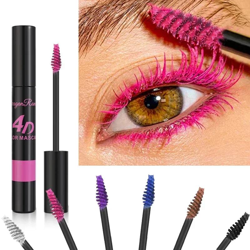 Colored Mascara Makeup 4D Silky Natural Long Eyelashes Mascara Waterproof Long-lasting Extension Thick Lasting Curling Mascara 1