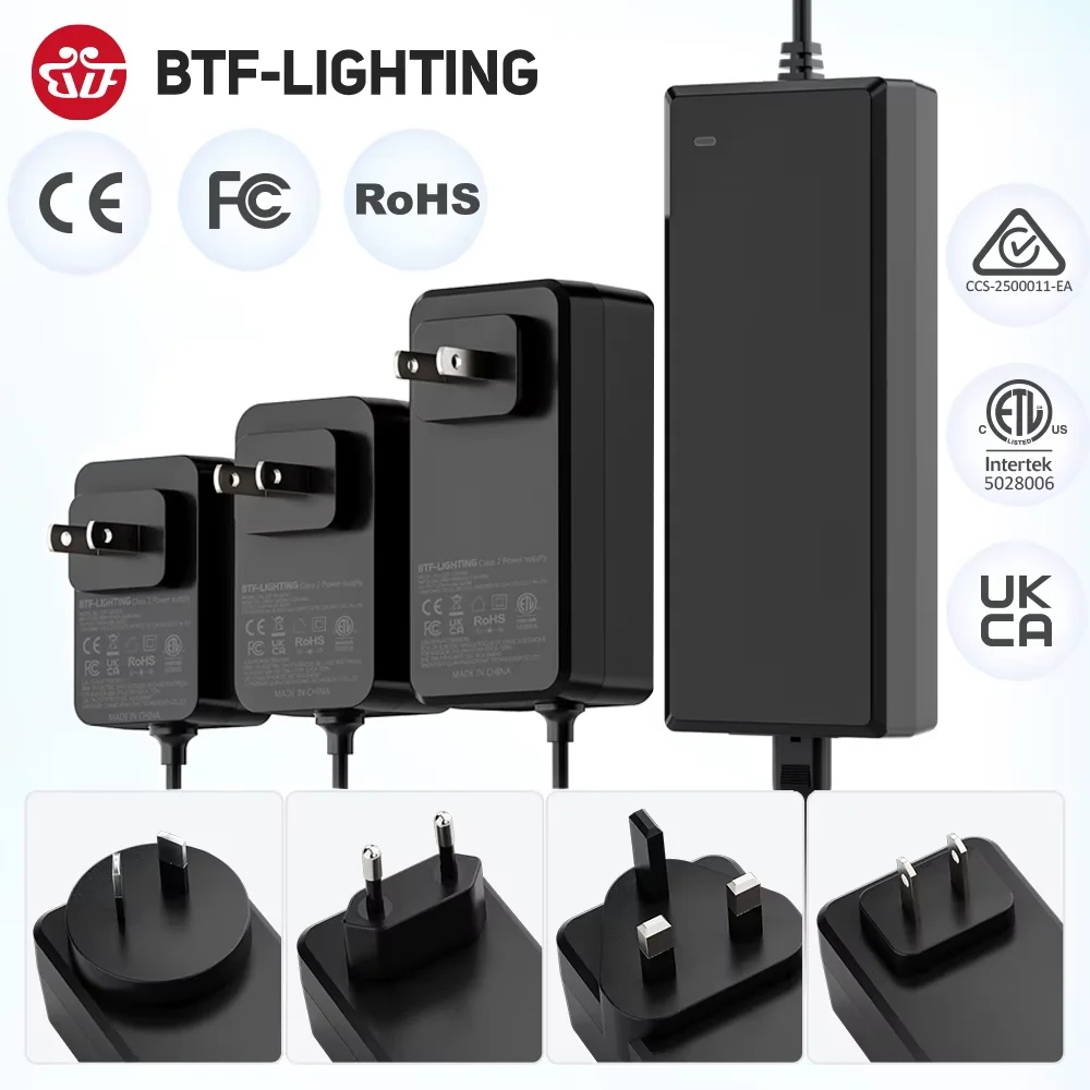 CE ETL UKCA AC100-240V LED Power Supply DC5V 12V 24V Transformer 1A 2A 3A 4A 5A 6A 8A 10A Adapter SMD FCOB COB LED Strip Light 1