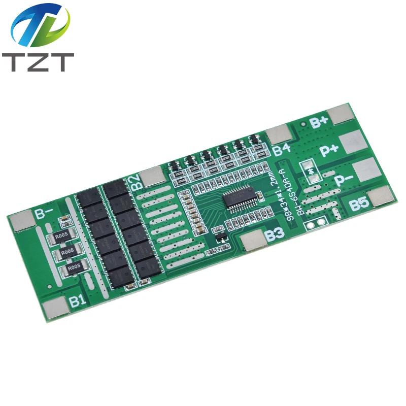 TZT 24V 6S 40A BMS 18650 Li-Ion Lithium Battery Poretect Board Solar Lighting BMS PCB With Balance For Ebike Scooter