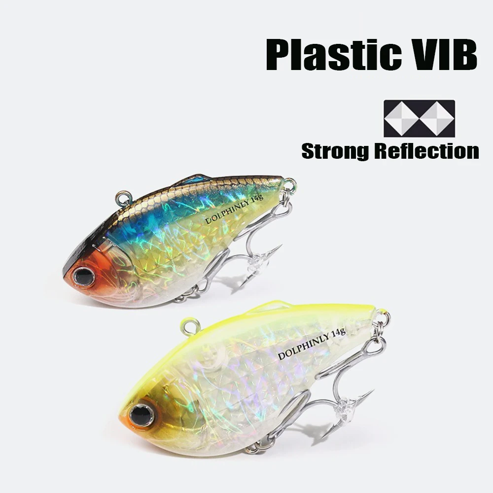 Plastic VIB Bait Vibration Fishing Lure Wobble Vibration Bait 14g 6cm Noise Crankbait Artificial Hard Baits Fishing Tackle Pesca
