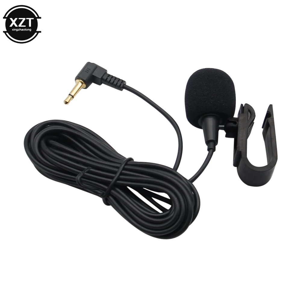 Car Microphone 3.5mm Clip Jack Plug Audio Mic Stereo Mini Wired External Microphone For Auto DVD Radio 3m Long Professionals