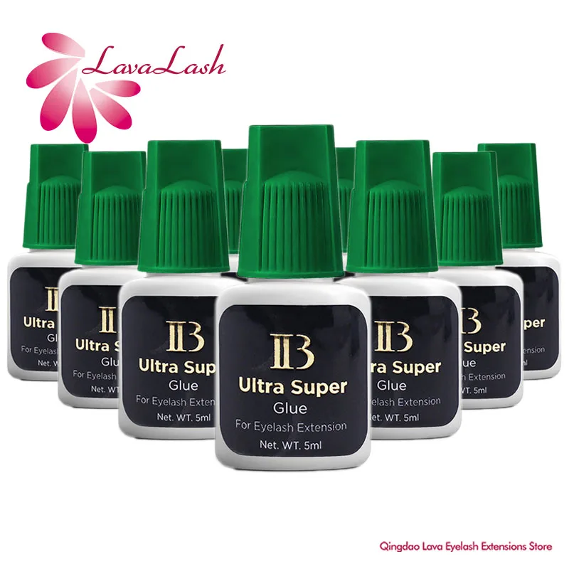 IBeauty Ultra Super IB Glue for Eyelash Extensions 5ml IB Green Cap False Lash Adhesive Makeup Tools Korea Supplies Cola