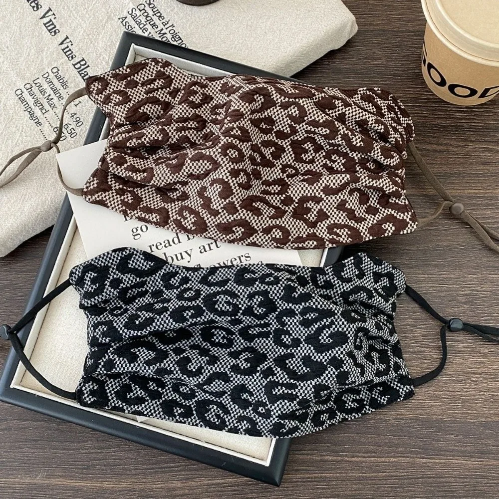 New Leopard Print Warm Mask Sexy Breathable Face Mask Dustproof Washable Face Cover Women