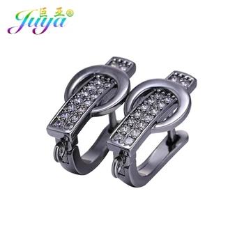 Juya Handmade Decorative CZ Basic Fastener Hooks Earring Locks Accessories For DIY Luxury Women's Dangle Charms Earrings Making 8