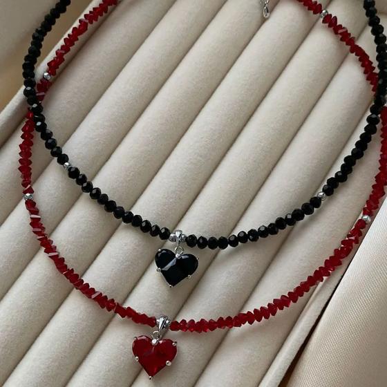 Exaggerated Baroque Red Transparent Crystal Chain With Sexy Zircon Cherry Pendant Necklace For Women Wedding Praty Gift N0541 3