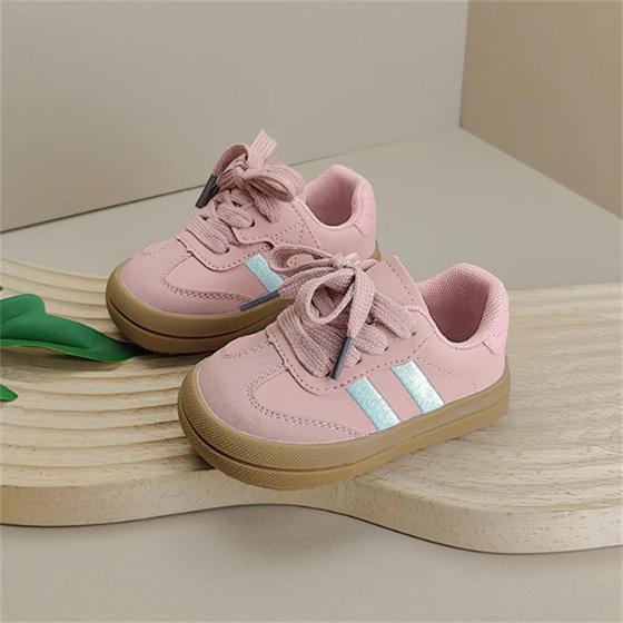2025 New Spring Baby Shoes Leather Toddler Kids Sneakers Outdoor Boys Tennis Soft Sole Fashion Little Girls Sneakers EU 16-25 4