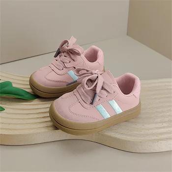 2025 New Spring Baby Shoes Leather Toddler Kids Sneakers Outdoor Boys Tennis Soft Sole Fashion Little Girls Sneakers EU 16-25 4