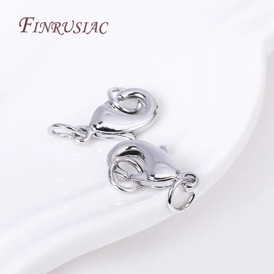 10Pcs Wholesale Lobster Clasps with 2 Closed Rings Hooks Connectors Clasp For Bracelet Necklace DIY Jewelry Making Supplies 2