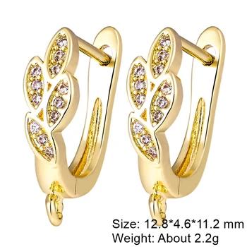 Juya Handmade Decorative CZ Basic Fastener Hooks Earring Locks Accessories For DIY Luxury Women's Dangle Charms Earrings Making 12
