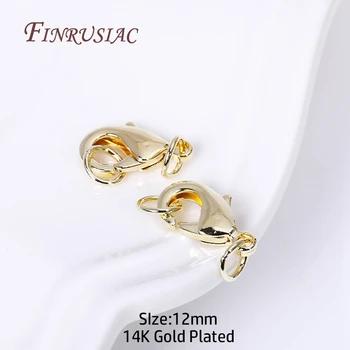 10Pcs Wholesale Lobster Clasps with 2 Closed Rings Hooks Connectors Clasp For Bracelet Necklace DIY Jewelry Making Supplies 10