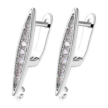 Juya Handmade Decorative CZ Basic Fastener Hooks Earring Locks Accessories For DIY Luxury Women's Dangle Charms Earrings Making 38