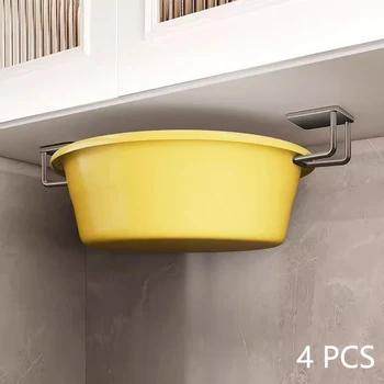 YM Portable Hidden Non-Porous Wall Mounted Kitchen Rack Stylish Pot Lid Rack Under the Cabinet Modern Cutting Board Storage Rack 14