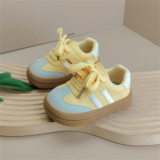 2025 New Spring Baby Shoes Leather Toddler Kids Sneakers Outdoor Boys Tennis Soft Sole Fashion Little Girls Sneakers EU 16-25 2