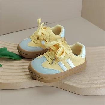 2025 New Spring Baby Shoes Leather Toddler Kids Sneakers Outdoor Boys Tennis Soft Sole Fashion Little Girls Sneakers EU 16-25 2