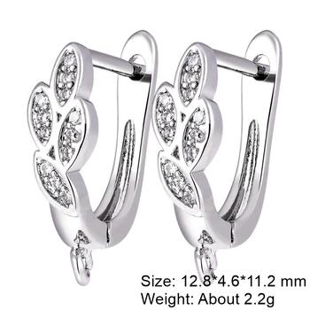Juya Handmade Decorative CZ Basic Fastener Hooks Earring Locks Accessories For DIY Luxury Women's Dangle Charms Earrings Making 11