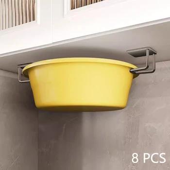 YM Portable Hidden Non-Porous Wall Mounted Kitchen Rack Stylish Pot Lid Rack Under the Cabinet Modern Cutting Board Storage Rack 13
