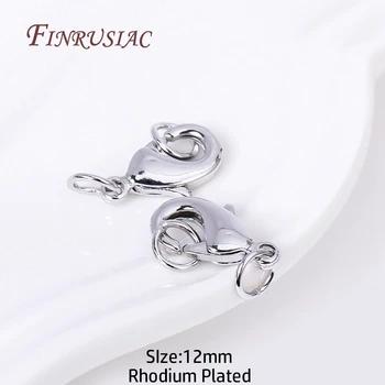 10Pcs Wholesale Lobster Clasps with 2 Closed Rings Hooks Connectors Clasp For Bracelet Necklace DIY Jewelry Making Supplies 11
