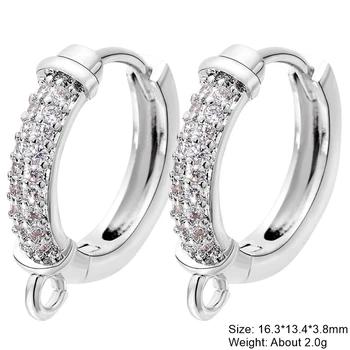 Juya Handmade Decorative CZ Basic Fastener Hooks Earring Locks Accessories For DIY Luxury Women's Dangle Charms Earrings Making 42