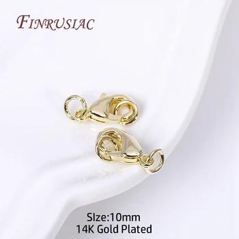 10Pcs Wholesale Lobster Clasps with 2 Closed Rings Hooks Connectors Clasp For Bracelet Necklace DIY Jewelry Making Supplies 12
