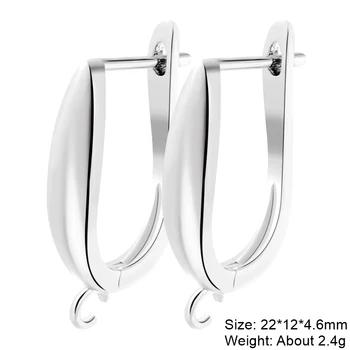 Juya Handmade Decorative CZ Basic Fastener Hooks Earring Locks Accessories For DIY Luxury Women's Dangle Charms Earrings Making 40