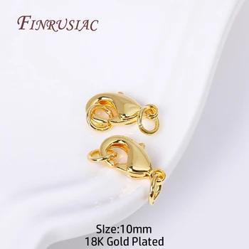 10Pcs Wholesale Lobster Clasps with 2 Closed Rings Hooks Connectors Clasp For Bracelet Necklace DIY Jewelry Making Supplies 8