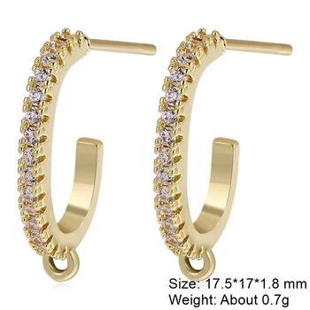 Juya Handmade Decorative CZ Basic Fastener Hooks Earring Locks Accessories For DIY Luxury Women's Dangle Charms Earrings Making 20