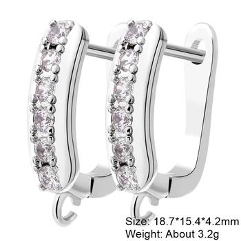 Juya Handmade Decorative CZ Basic Fastener Hooks Earring Locks Accessories For DIY Luxury Women's Dangle Charms Earrings Making 41