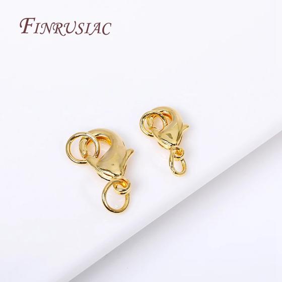10Pcs Wholesale Lobster Clasps with 2 Closed Rings Hooks Connectors Clasp For Bracelet Necklace DIY Jewelry Making Supplies 5