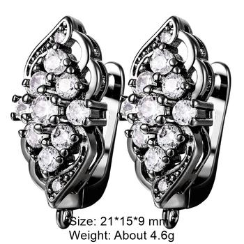 Juya Handmade Decorative CZ Basic Fastener Hooks Earring Locks Accessories For DIY Luxury Women's Dangle Charms Earrings Making 26
