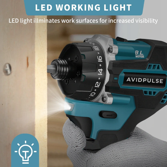 AvidPulse 20+1 Torque 1/4inch Brushless Electric Screwdriver Cordless 280N.m Electric Drill Power Tool For Makita 18v Battery 3