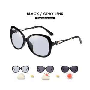 LIOUMO Luxury Women's Sunglasses Polarized Photochromic Glasses Woman Fashion Tea Frame Shopping Eyewear Female zonnebril dames