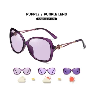 LIOUMO Luxury Women's Sunglasses Polarized Photochromic Glasses Woman Fashion Tea Frame Shopping Eyewear Female zonnebril dames