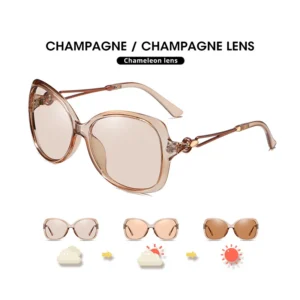 LIOUMO Luxury Women's Sunglasses Polarized Photochromic Glasses Woman Fashion Tea Frame Shopping Eyewear Female zonnebril dames