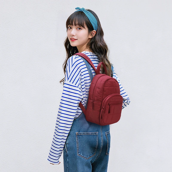 BAGSMART Small Backpacks Women Cute Girl College Book Bag Multi-function Mini Daypack for leisure Travel Simple Female Backpack