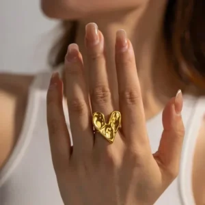 10Pcs/Set Geometric Trendy Gold Silver Color Cuff Rings Set for Women Girl Metallic Stainless Steel Minimalism Fashion Chic Ring