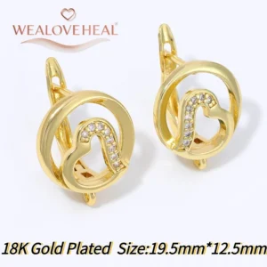 18K Gold Plated Brass Fan Shape Flower Lever Back Earring Hooks, Pave Zircon Yellow Daisy Ear Wire for DIY Jewelry Findings