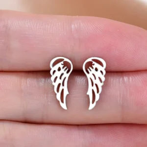 Stainless Steel Mini Earrings Girls Minimalist Punk Gold Color Coconut Tree Dolphin Star Moon Stud Earring Party Jewelry Brincos