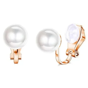 1Pair Candy Color Colorful Geometry Zircon Pearl Earrings European Style Earclip Earnail Women Ear Clip Fake Piercing Earring
