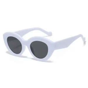 JNPCXI Ins Popular Fashion Oversized Cat Eye Women Sunglasses Green Stripes Retro Shades UV400 Men Trending Oval Sun Glasses