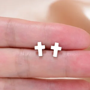 Stainless Steel Mini Earrings Girls Minimalist Punk Gold Color Coconut Tree Dolphin Star Moon Stud Earring Party Jewelry Brincos