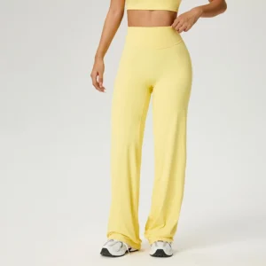 SOISOU High Waist Straight-Leg Pants Ultra Soft Butter Fabric Women's High Elastic Yoga Pants Running Sport Trousers 8 Colors