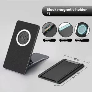 Magnetic Foldable Phone Tablet Stand - Multi-Angle Adjustable Desktop Holder for iPad iPhone Samsung and All Mobile Devices