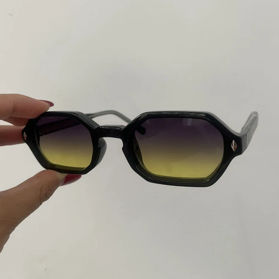 Vintage Hexagon Sunglasses Women For Men Male Sun Glasses Luxury Brand Designer Popular Punk Outdoor Small Frame Shades UV400
